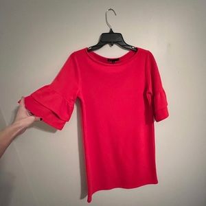 EUC red Bell sleeve dress
